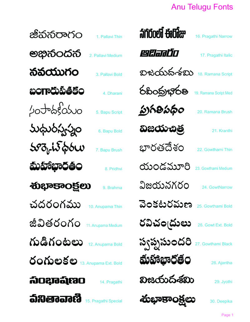 Anu Script Manager English To Telugu Typing Software Free 13